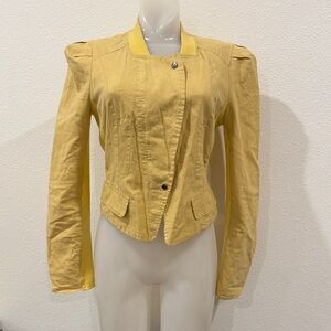 Elloosea Korean mustard Yellow Women's Blazer